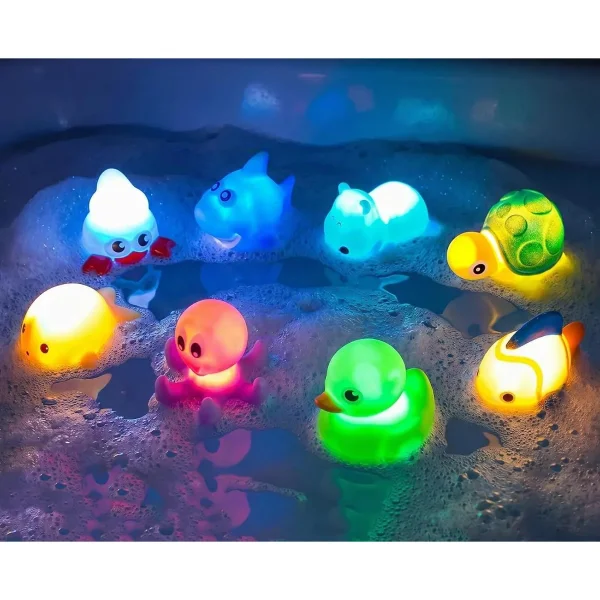 Juguete Bañera Bebé Animales Luz Led Juego Ducha Baño Niños Pulpo