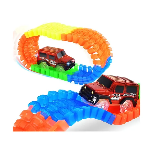Pista Luminosa Flexible 56 Piezas 1 Auto Luminoso Color