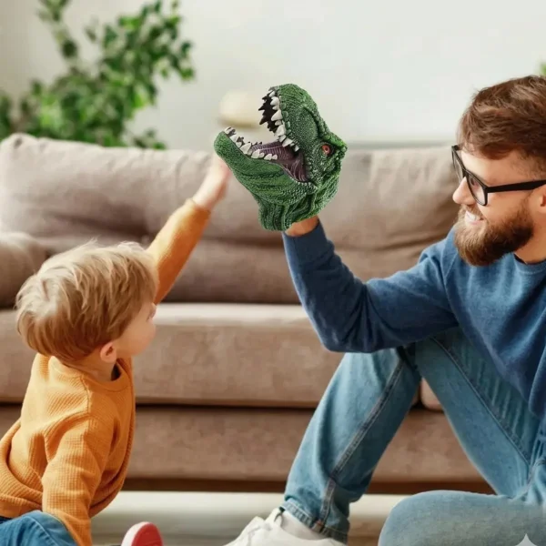 Marioneta De Mano Dinosaurio T-rex Realista Goma Niños