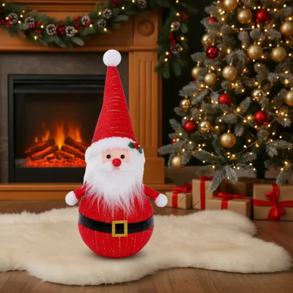 Muñeco Papa Noel Navidad Adorno Navideño Decorativo 30x14cm Rojo