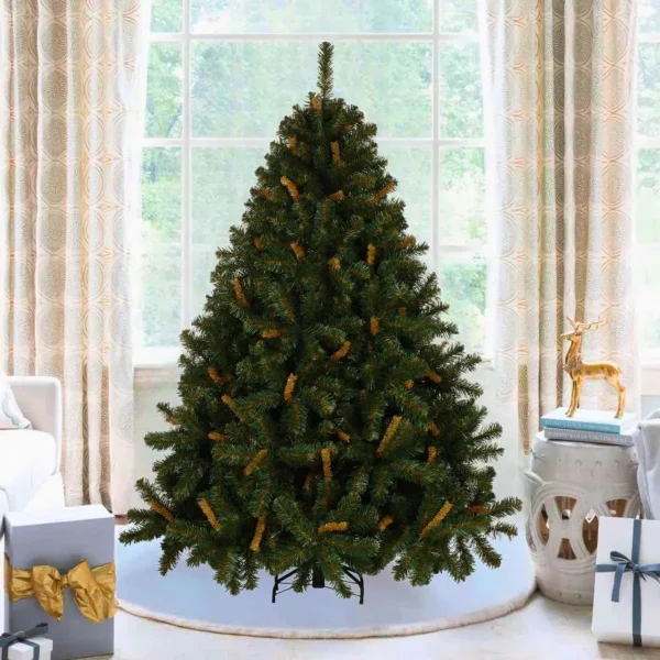 Arbol De Navidad Verde Alpino 1.8mts Base Metalica