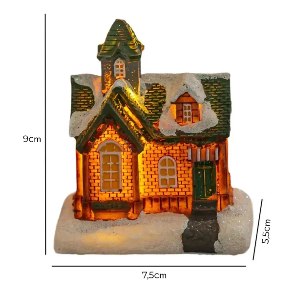 Casa Christmas Village Casita Navideña C/luz Deco A Pila X1