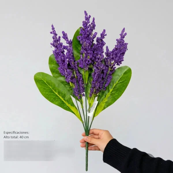 Flor Artificial Ramo Lavanda Astilbe Decoración Hogar 40cm Rosa Claro