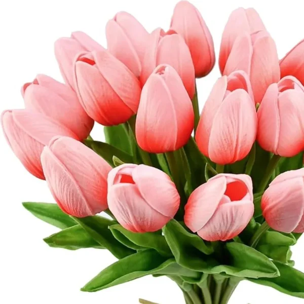 Tulipan Artificial Flores Artificiales Decoracion Ramo X5