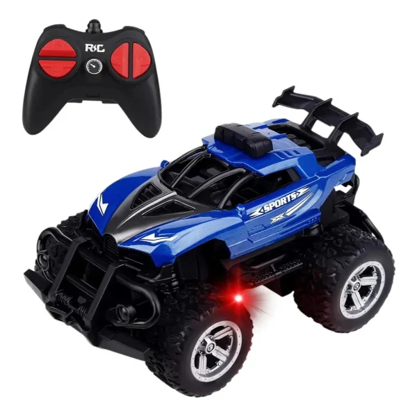 Auto A Radio Control Remoto Stunt Mini Acrobático Rc A Pilas Color Azul
