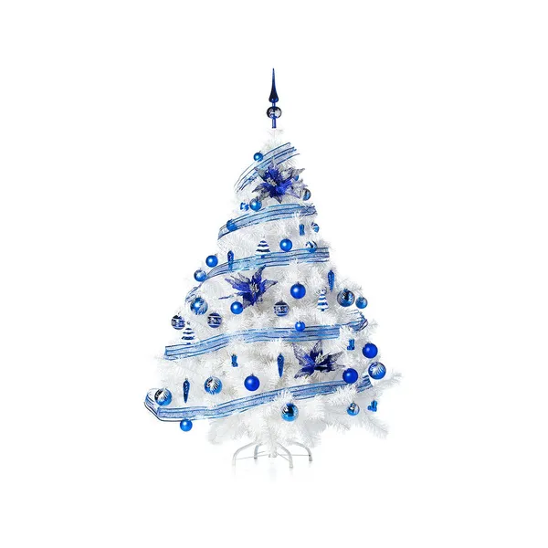 Arbol Navidad Montañes Deluxe Blanco 1.80mt Adornos Deco