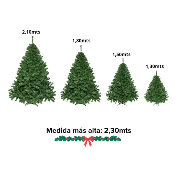 Árbol De Navidad Montañes Deluxe 2,30mts Verde