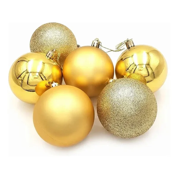 Bolas De Navidad 6cm Adornos Navideños Tubo X20 Esferas