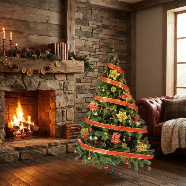 Arbol De Navidad Tronador Lujo 2,10mts Con Adornos Kit X60