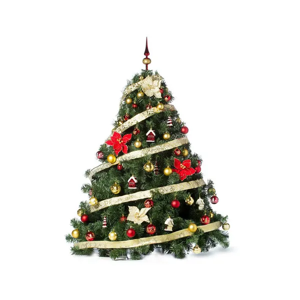 Arbol Navidad Patagonia 1.30mt Kit X50 Rojo Oro Cybermonday