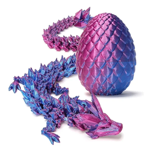 Huevo Sorpresa Dragón Articulado Juguete Niños Colección 3d