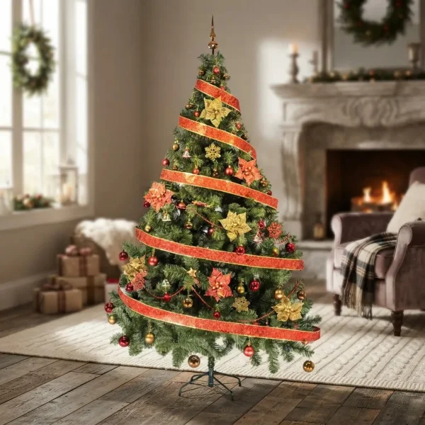 Arbol De Navidad Tronador Lujo 2,10mts Con Adornos Kit X60