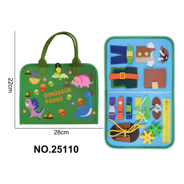 Valija Sensorial Tablero De Actividades Montessori Niños Multicolor