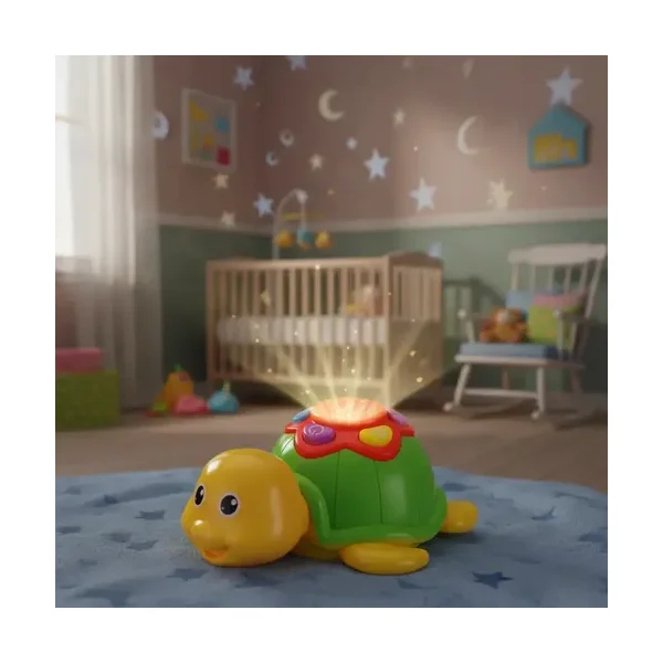 Tortuga Musical Proyector Para Bebés Con Luz Y Sonido