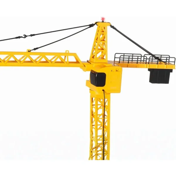 Grúa Torre Control Remoto Cable 120cm Gira 360° Luz Juguete Naranja