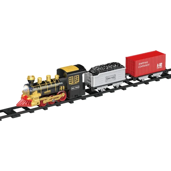 Tren A Vapor Retro Eléctrico Con Humo Real Luz Sonido + Vías