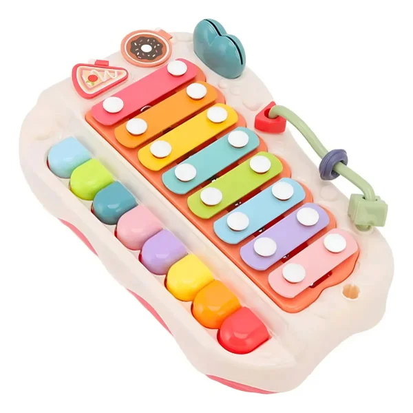 Piano Xilofono Infantil 8 Teclas Juguete Musical Plastico Blanco