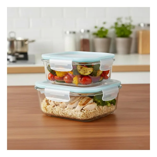 Taper De Vidrio Hermético Microondas Horno Heladera 520ml Transparente
