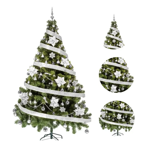 Arbol De Navidad Tronador Lujo 2,10mts Con Adornos Kit X60