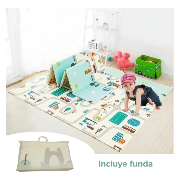 Alfombra Antigolpes Plegable Bebes Reversible 120x180cm
