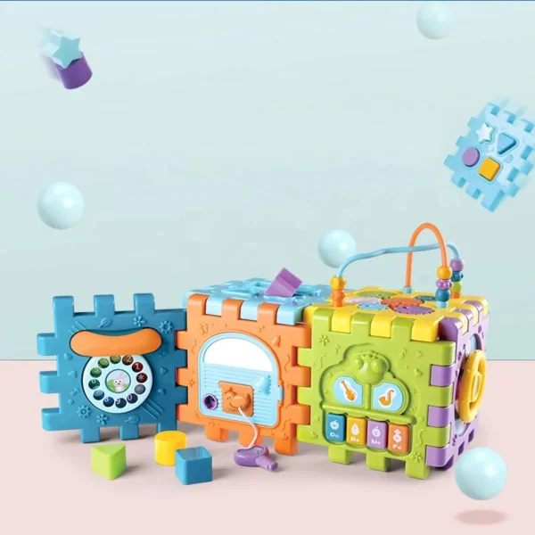 Juguete Montessori Educativo Cubo Didáctico Musical Bebe Multicolor