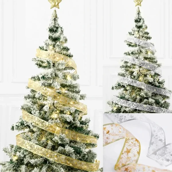 Cintas Navideñas Adornos Decoración Navidad 4cm 2,7mts X6u.
