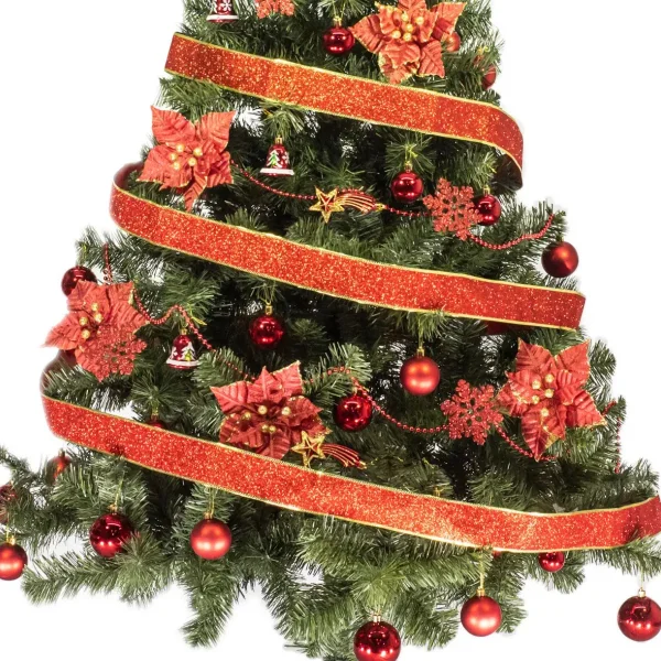 Arbol De Navidad Tronador Lujo 1,80mts Con Adornos Kit X60
