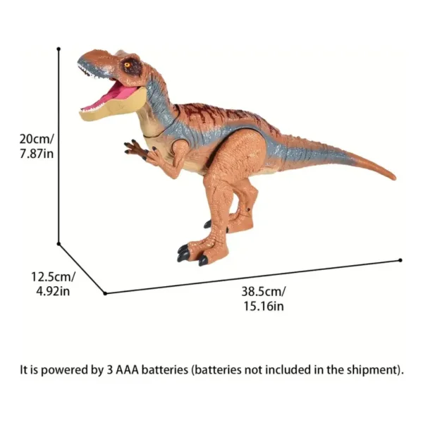 Dinosaurio Robot T-rex Articulado Eléctrico Con Luz Y Sonido T-rex Marrón