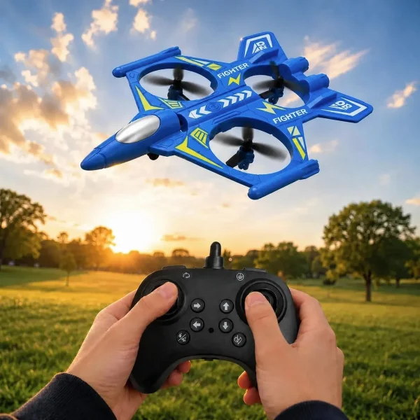 Drone Avión Rc Giro 360° Control Remoto Juguete Niños Azul