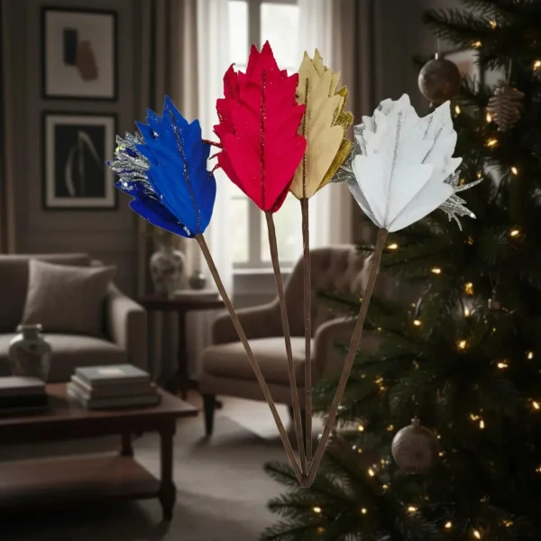 Flor 25cm Para Arbol De Navidad Adornos Decoracion