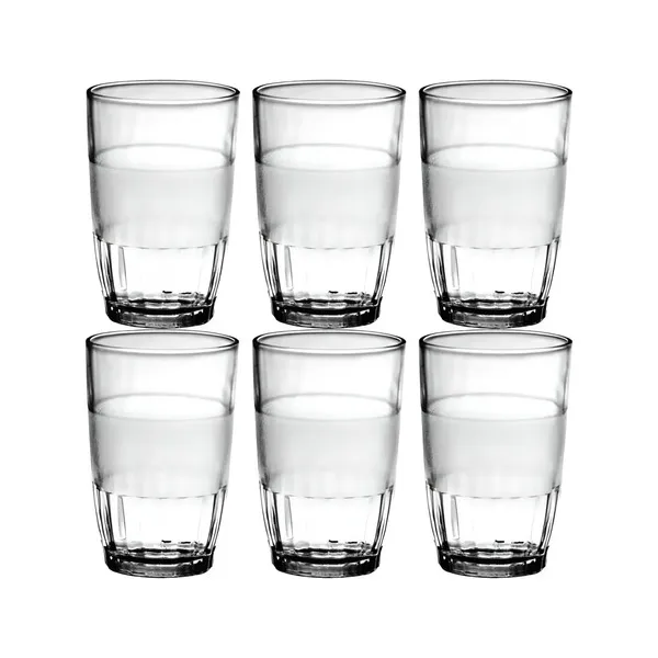 Vaso Vidrio 210ml X6 Unidades Soda Jugo Tragos Transparente
