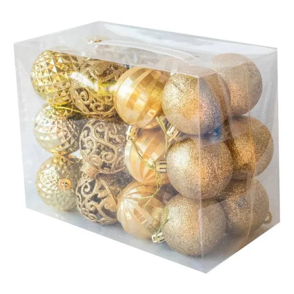 Bolas De Navidad 6cm Valija Adornos Navideños X96 Piezas
