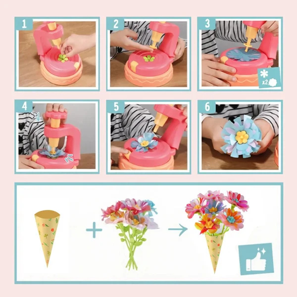 Kit Para Hacer Flores Tela Máquina Manualidades Juguete Diy