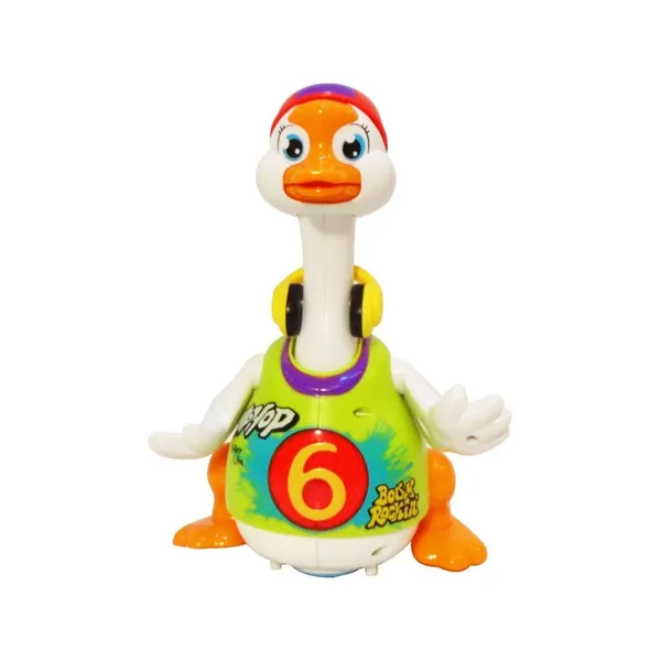 Muñeco Juguete Bebe Ganso Musical Bailarín Luces Y Sonidos Color Blanco