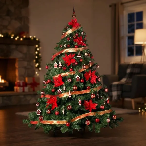Arbol de Navidad Extra Lujo Patagonia 1.80mts Con Adornos X72