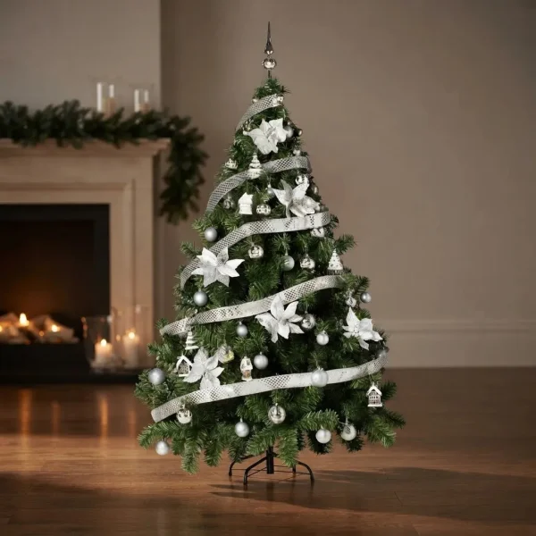 Arbol de Navidad Montañes Deluxe 1.80mts Con Adornos Kit X60