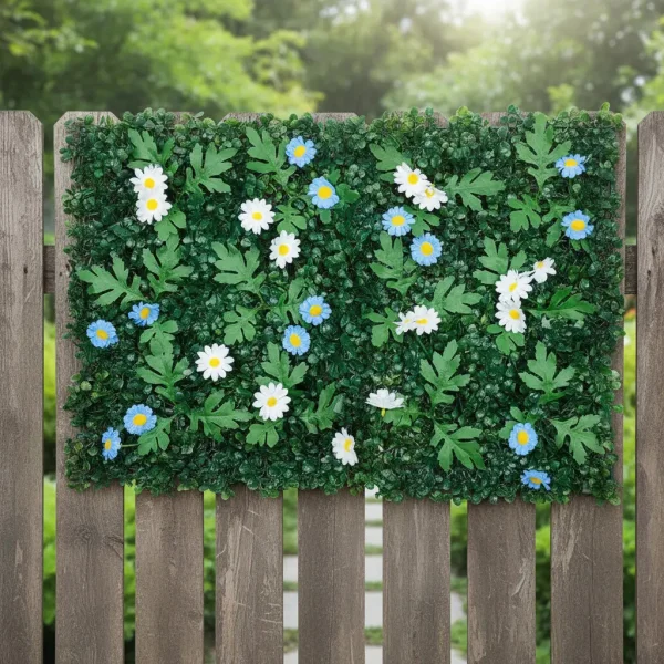 Jardin Vertical Muro Verde Césped Pared Con Flores 65x40cm Verde