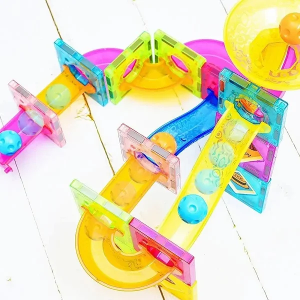 Bloques Magneticos 47 Piezas Laberinto De Bolitas Para Armar Multicolor