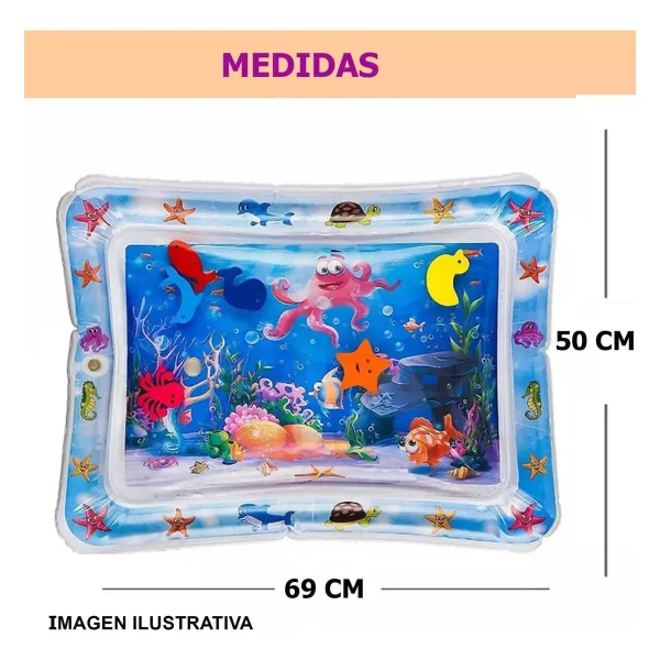 Alfombra Antigolpes Inflable Agua Y Aire Gimnasio Sensorial Azul 21.2 X 17.2 X 2.2 Cm