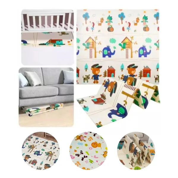 Alfombra Antigolpes Plegable Bebes Reversible 150x200cm