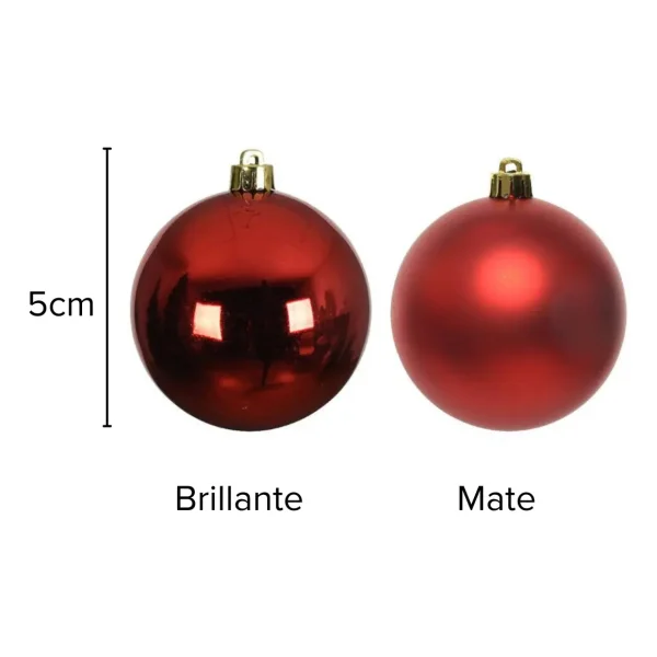 Adornos Navideños Set Bolas De Navidad 5cm X80 Unidades