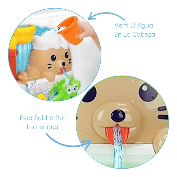 Juego De Agua Bebe Huanger Con Sopapa Didactico Color Foca