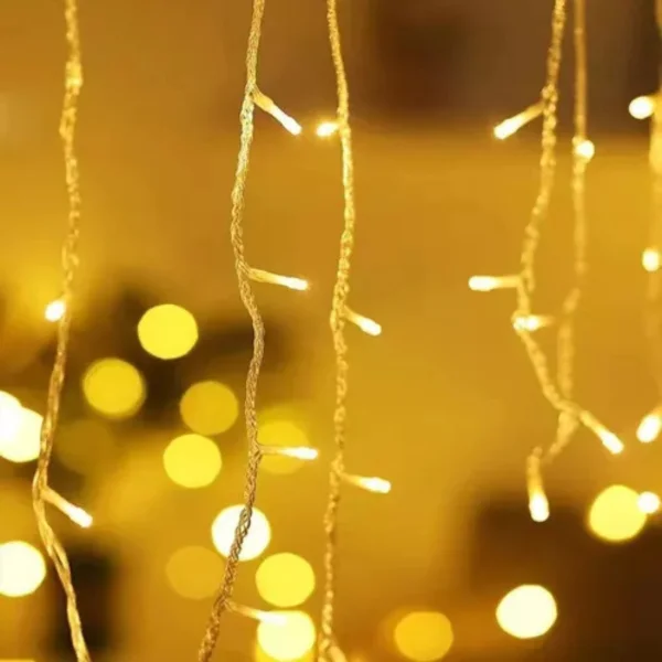 Cortina De Luces Led Lluvia X100 Navidad Fria + Calida