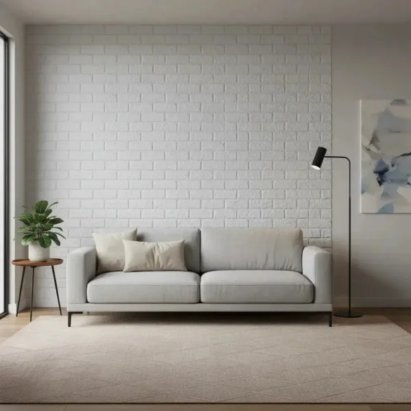 Placas Autoadhesivas Decorativas Pared Ladrillo 3d Pack X10 Blanco