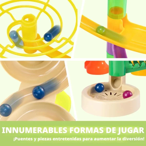 Laberinto De Bolitas Con Elevador 236 Pz Construcción Niños Multicolor