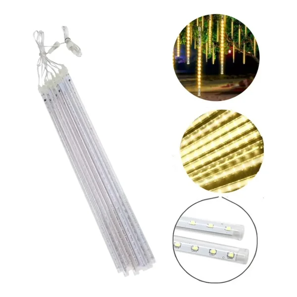 Luces Led Lluvia Meteoro 3mt X8 Tubos 220v Interconectable