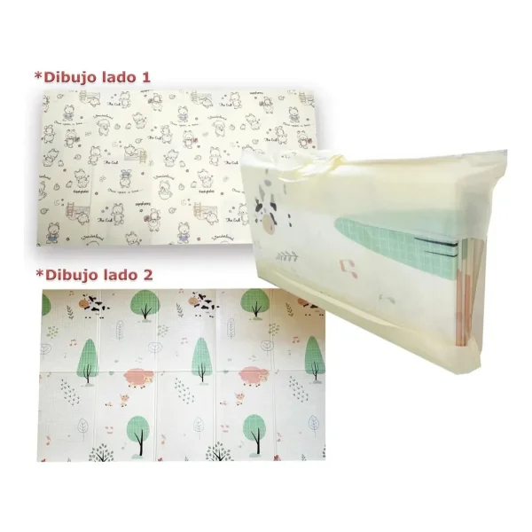 Alfombra Antigolpes Plegable Bebes Reversible 150x200cm