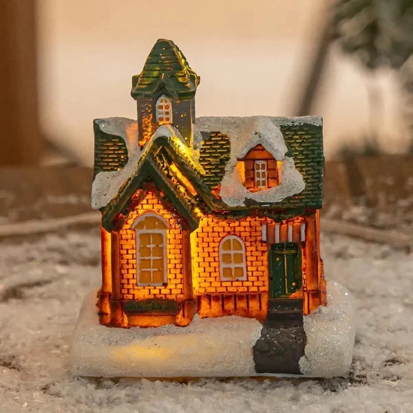 Casa Christmas Village Casita Navideña C/luz Deco A Pila X1