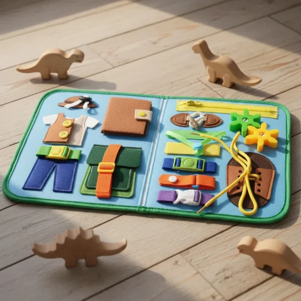 Valija Sensorial Tablero De Actividades Montessori Niños Multicolor