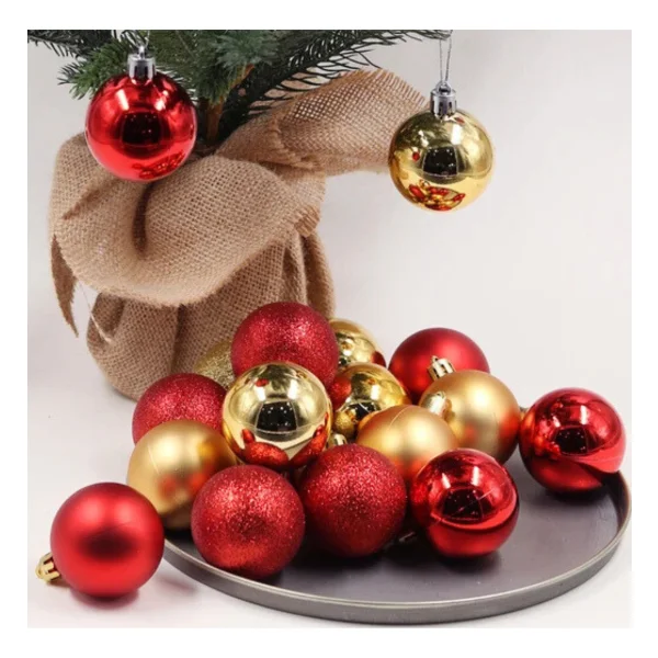 Adornos De Navidad Set Esferas Navideñas 4cm X24 Bolas